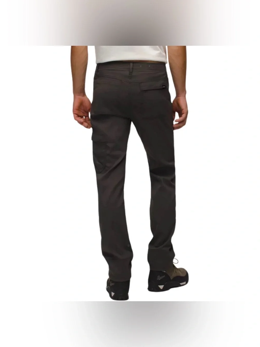 Prana Stretch Zion Pants II Dark Iron Gray Mens 31x32 Straight Leg UPF Roll Up